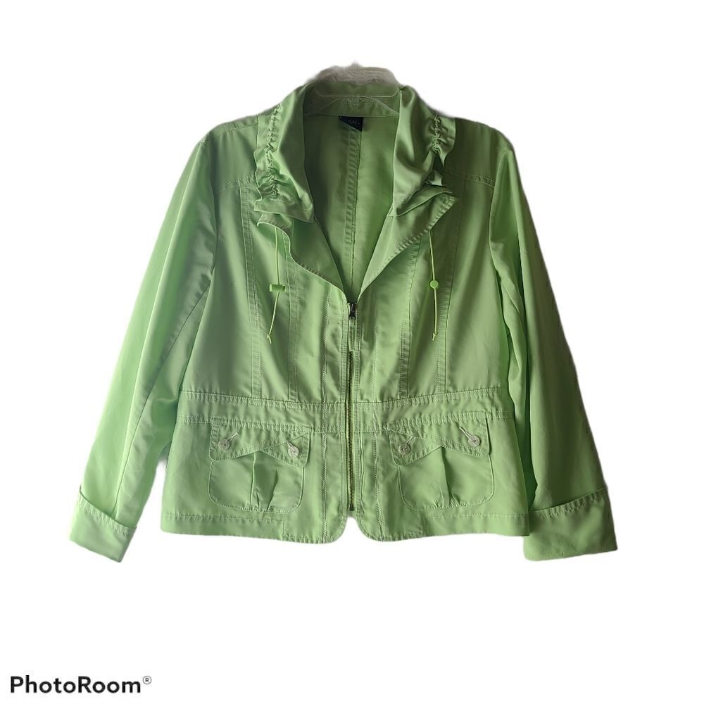 TRIBAL Pistachio Green Rain Jacket- size 14
